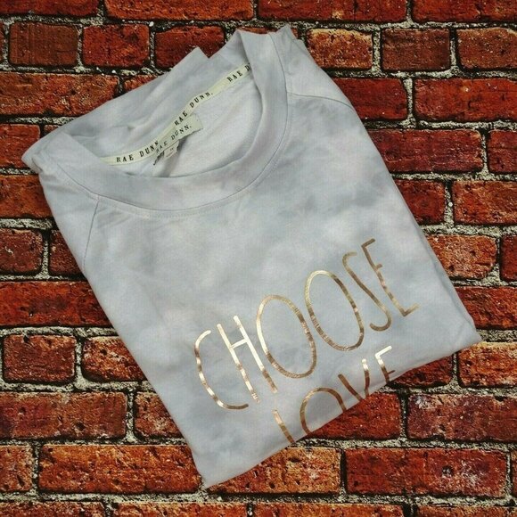 NWT Rae Dunn Sweatshirt "Choose Love" Graphic Text Pullover Sweater 1X - Picture 12 of 12